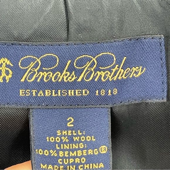 Brooks Brothers Navy Loro Piana Wool Two Button Blazer - 2 - Picture 13 of 16